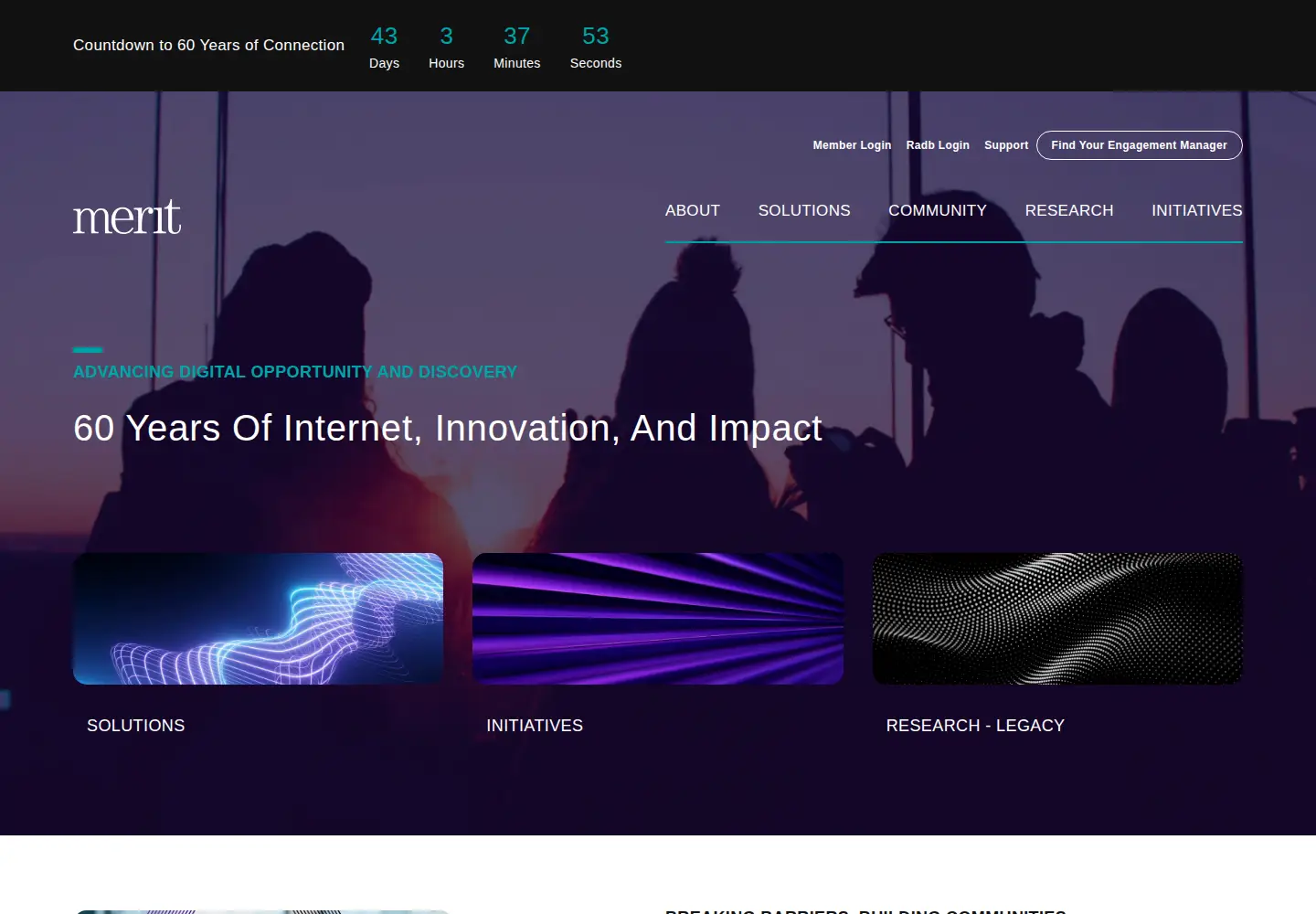 Screenshot of merit.edu