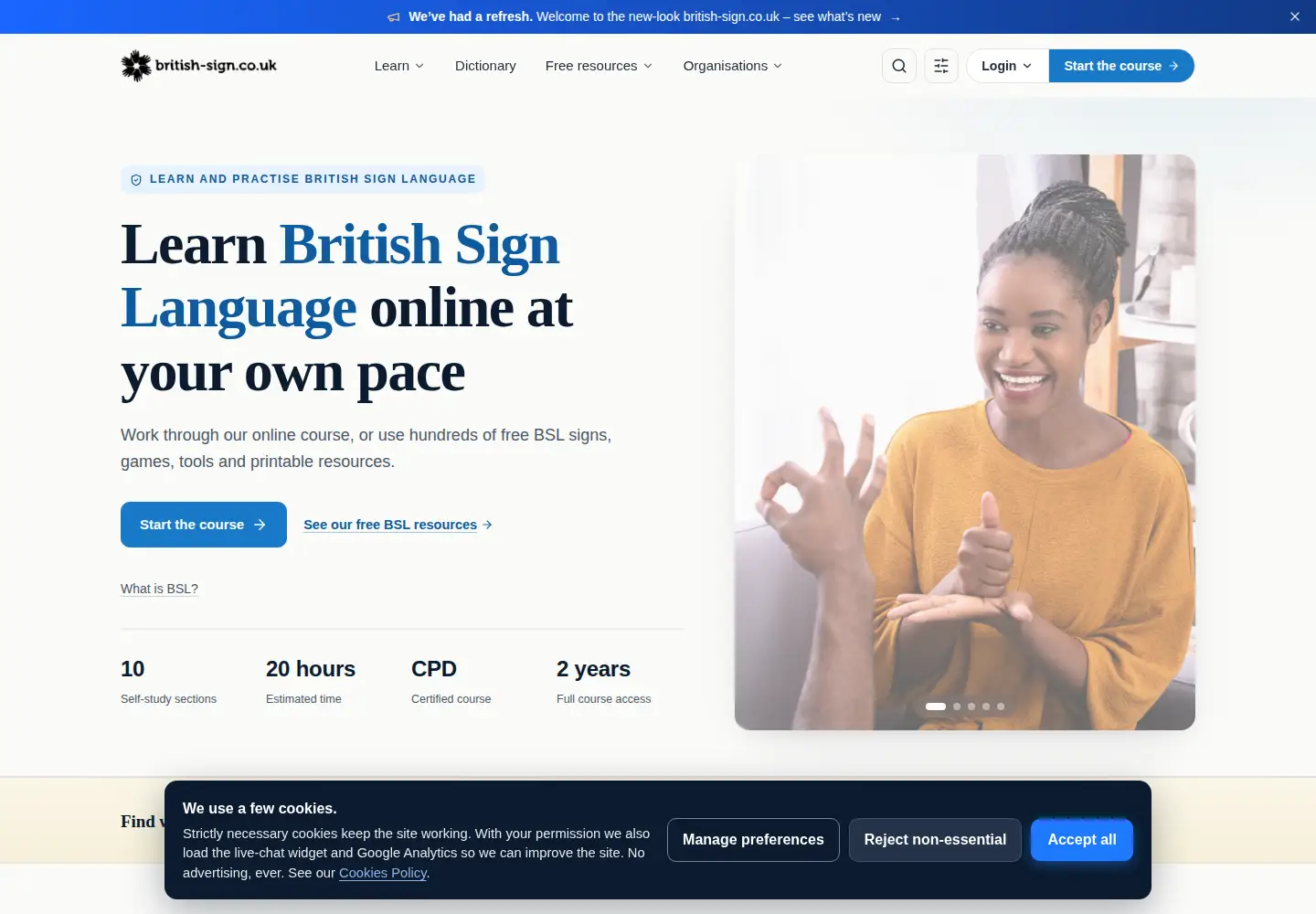 Screenshot of british-sign.co.uk
