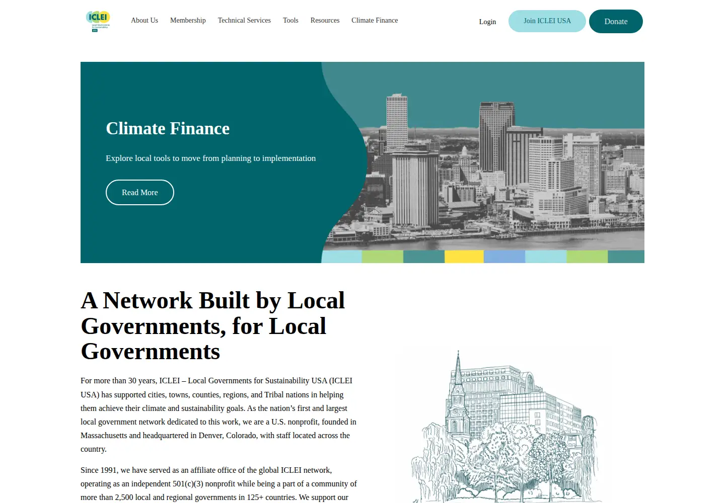Screenshot of icleiusa.org