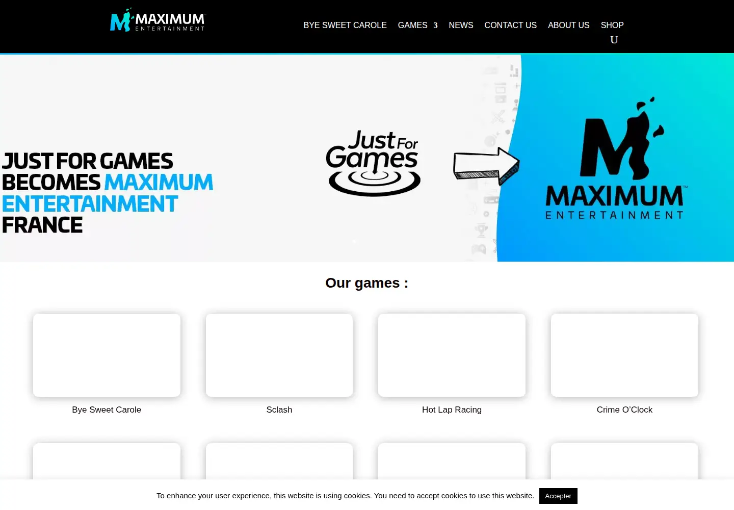 Screenshot of justforgames.com