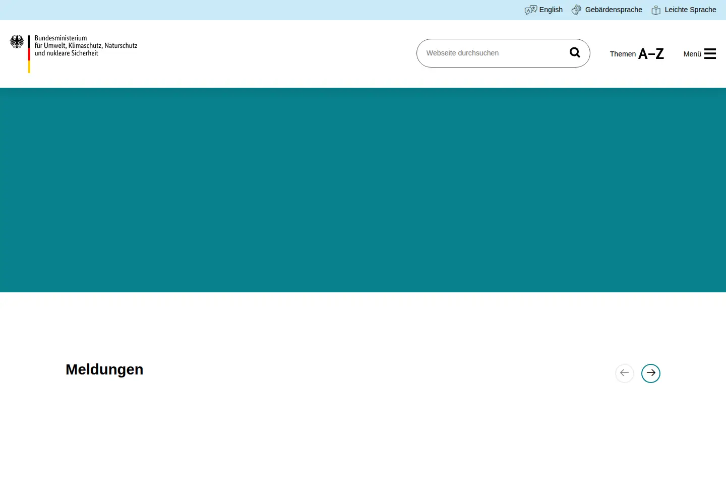Screenshot of bundesumweltministerium.de