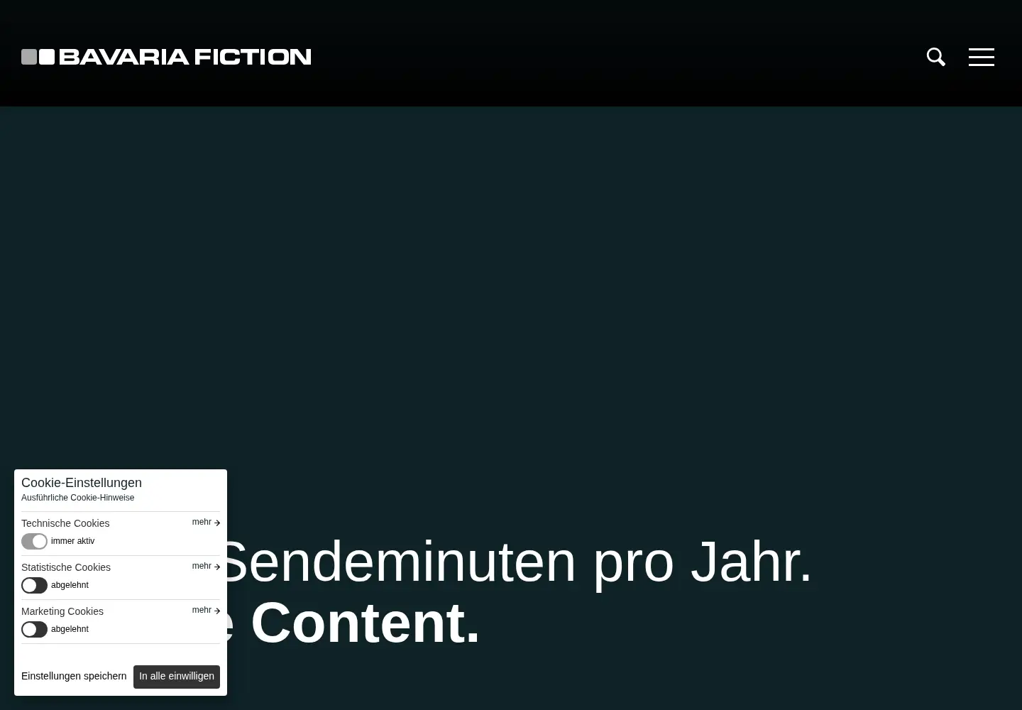 Screenshot of bavaria-fiction.de