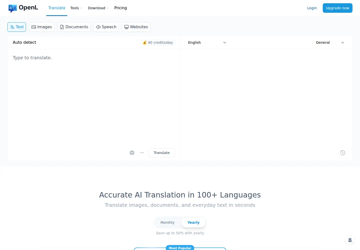 Screenshot of openl.io