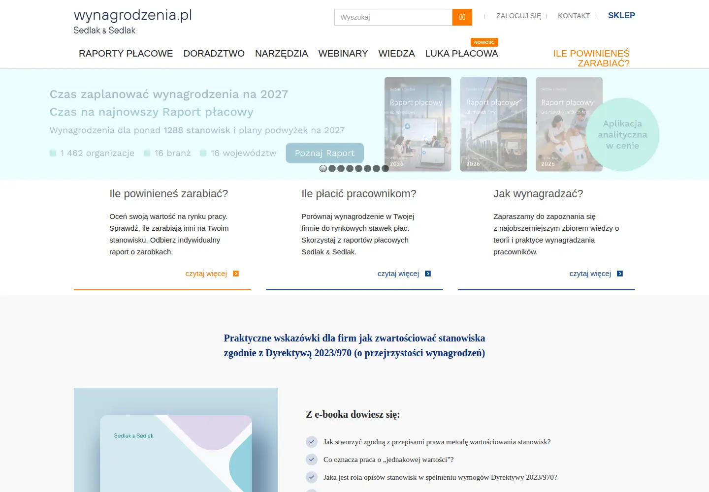 Captured homepage of wynagrodzenia.pl in the current scan