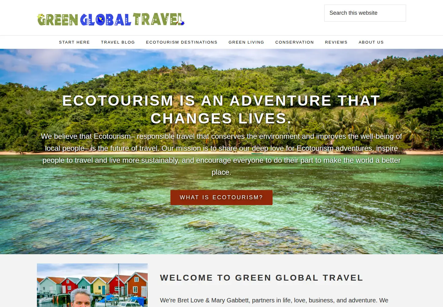 Screenshot of greenglobaltravel.com