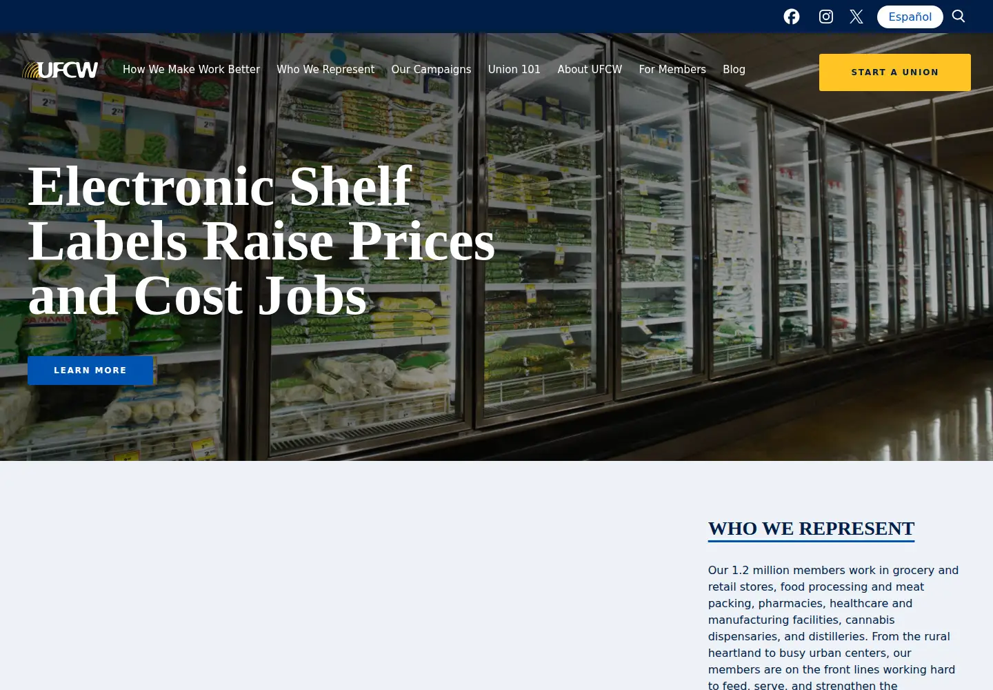 Screenshot of ufcw.org