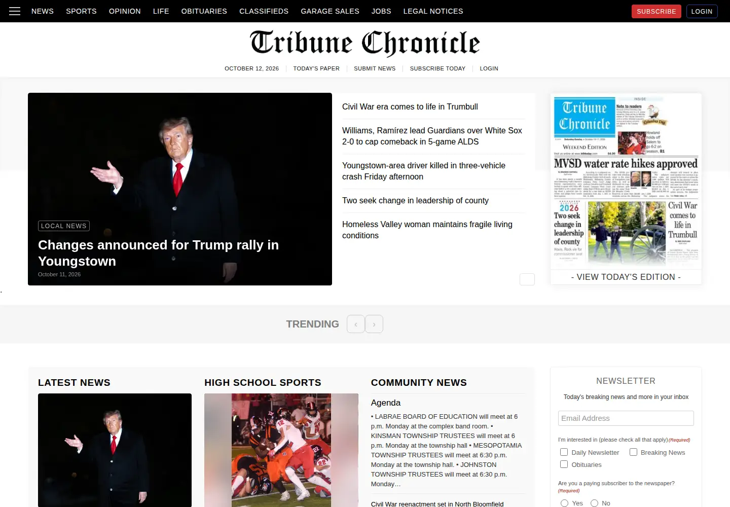 Screenshot of tribtoday.com