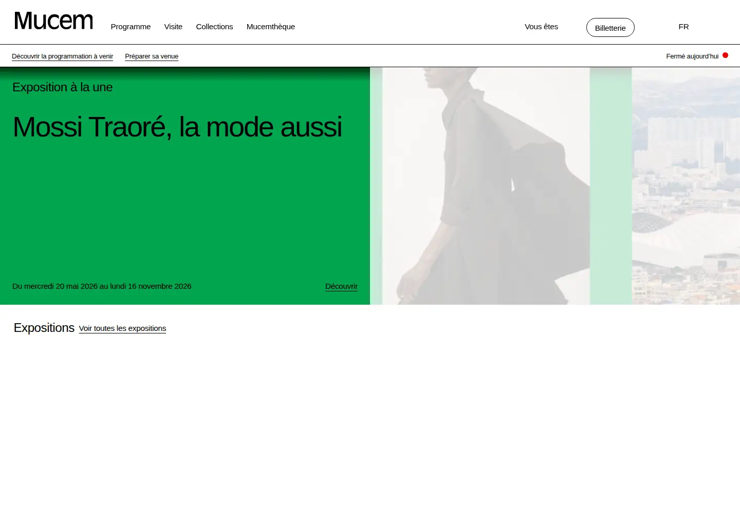 Screenshot of mucem.org