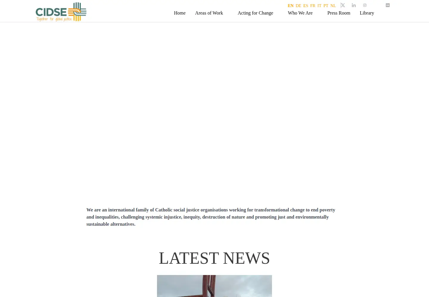 Screenshot of cidse.org