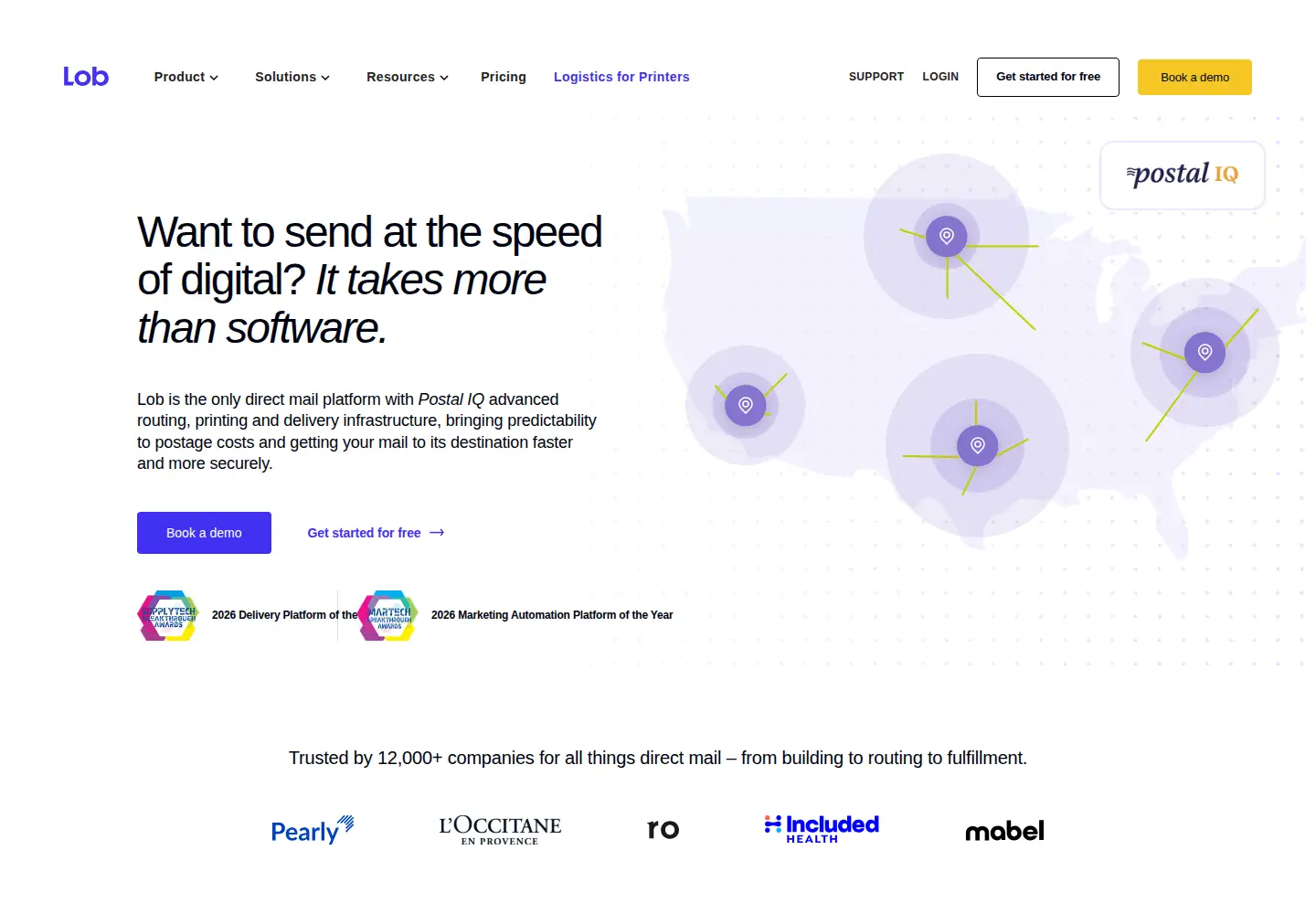 Screenshot of lob.com