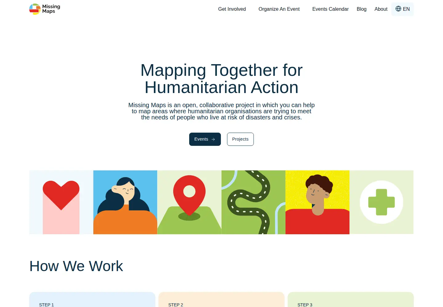 Screenshot of missingmaps.org