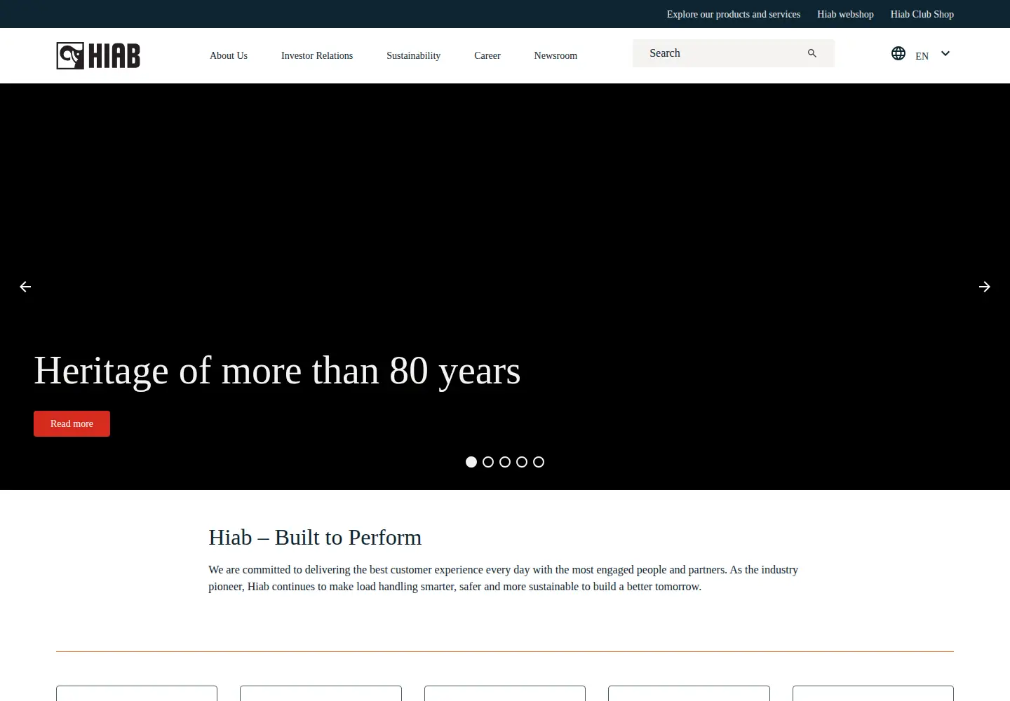 Screenshot of cargotec.com