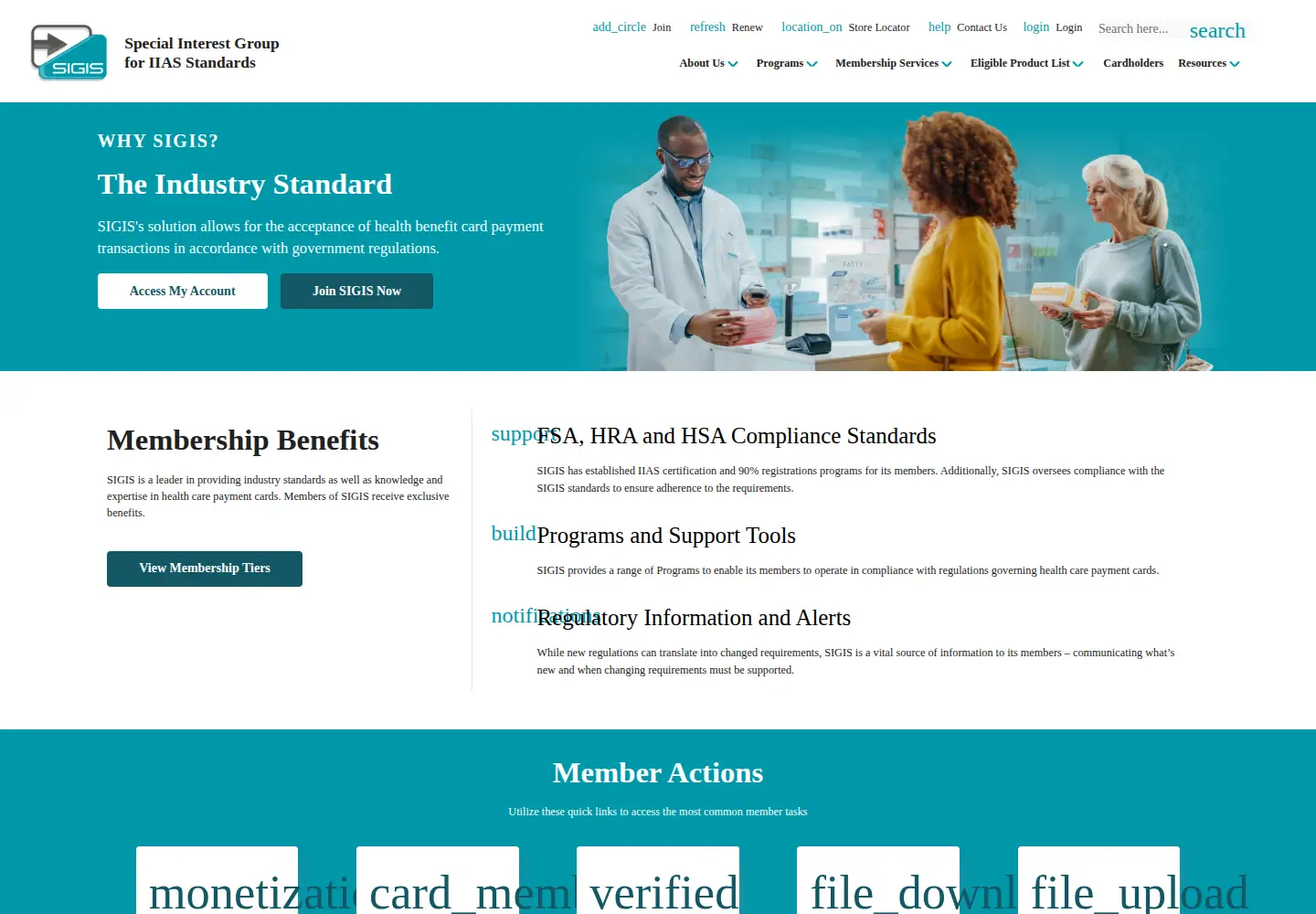 Captured homepage of sig-is.org in the current scan