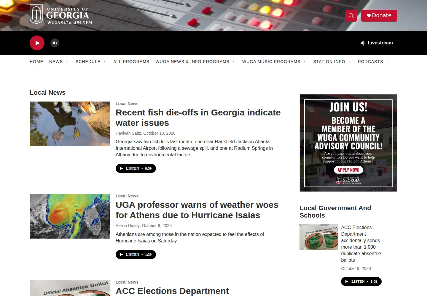 Screenshot of wuga.org