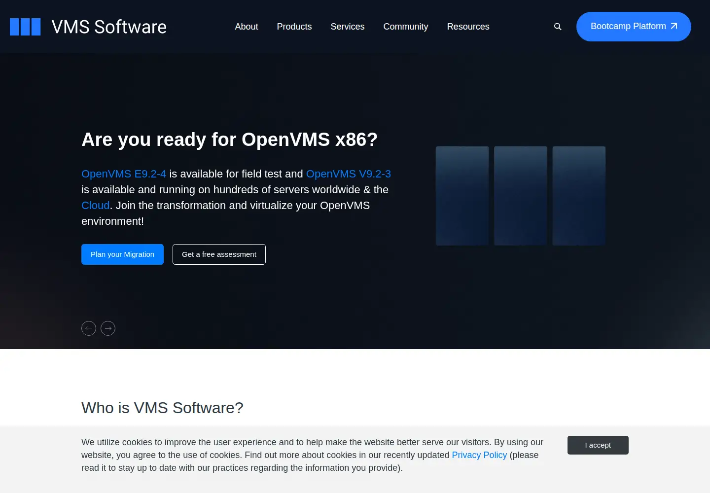 Screenshot of vmssoftware.com