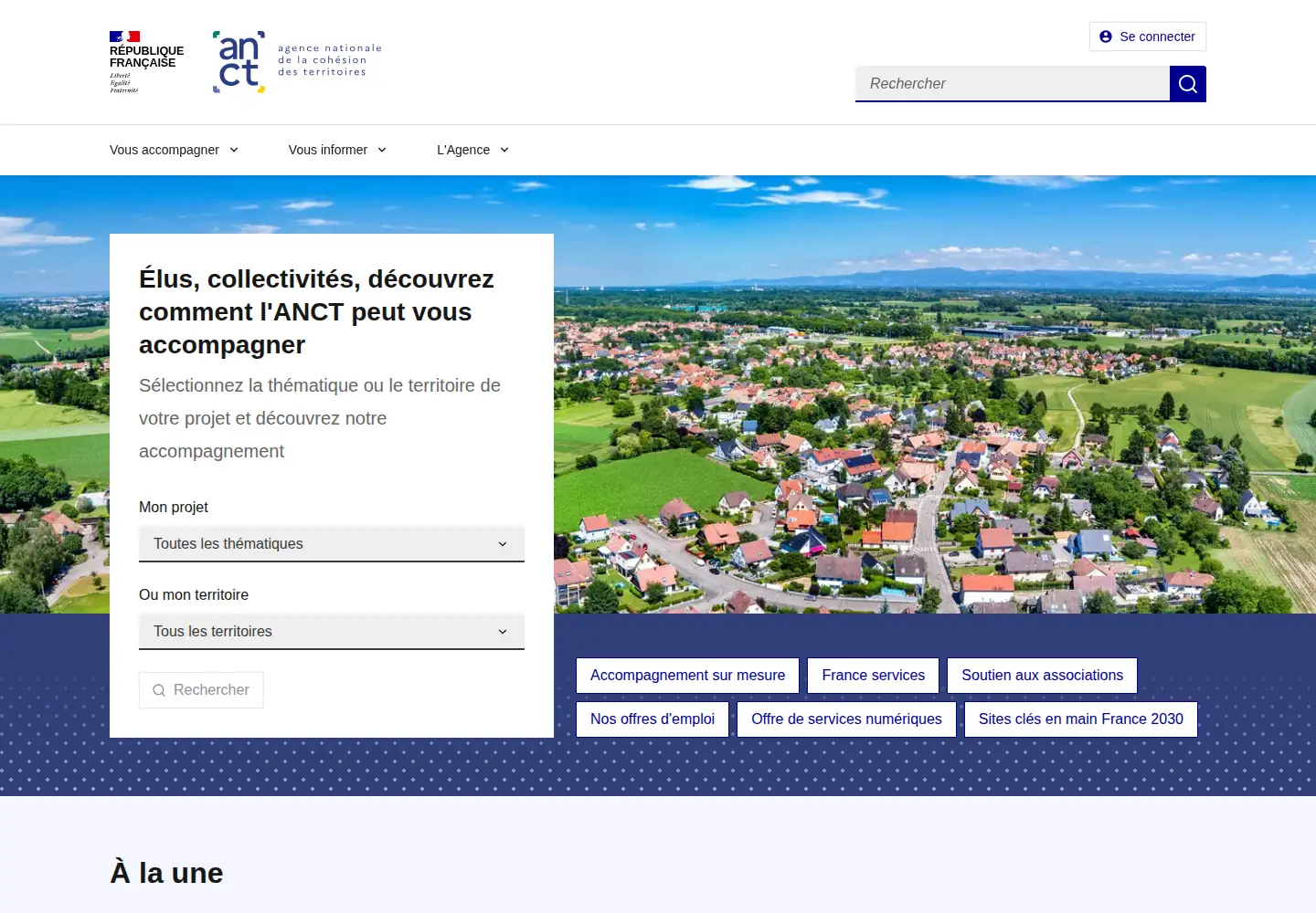 Screenshot of agence-cohesion-territoires.gouv.fr