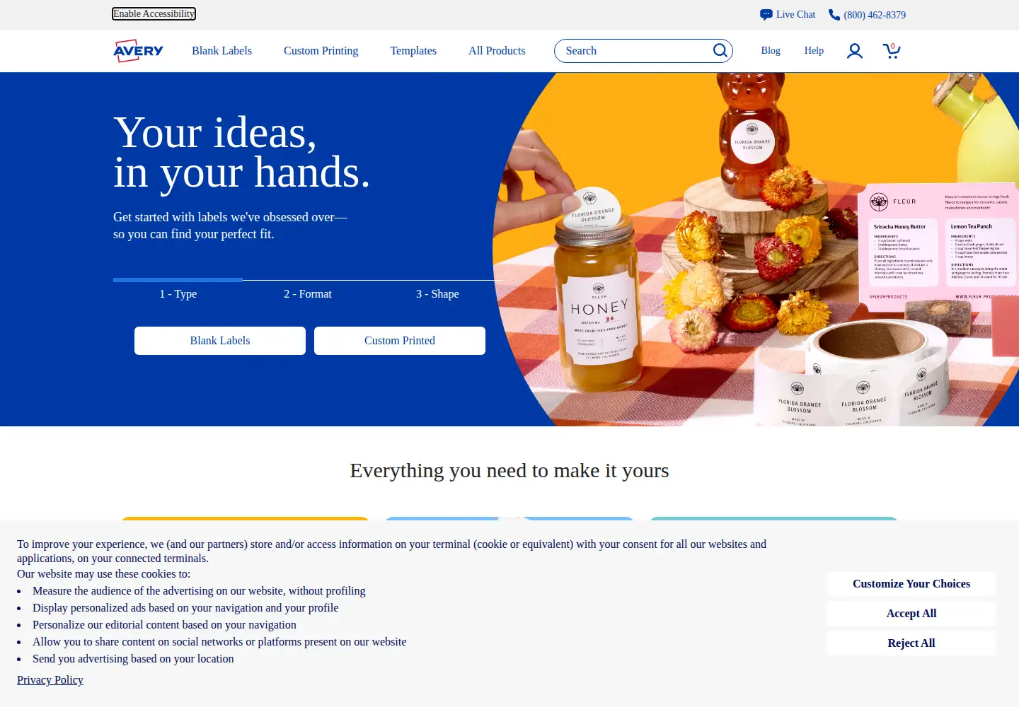 Screenshot of avery.com