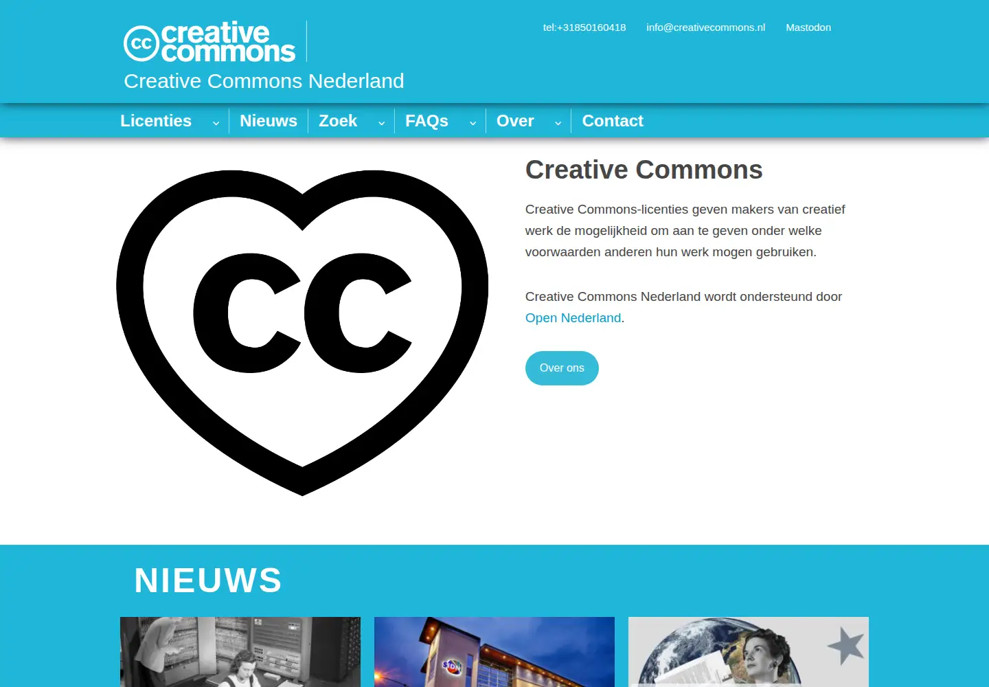 Screenshot of creativecommons.nl