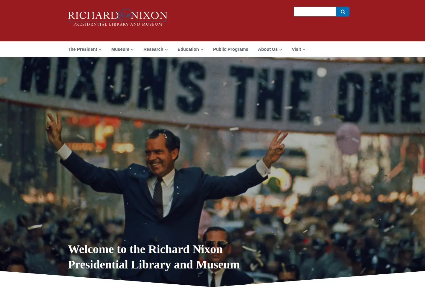 Screenshot of nixonlibrary.gov