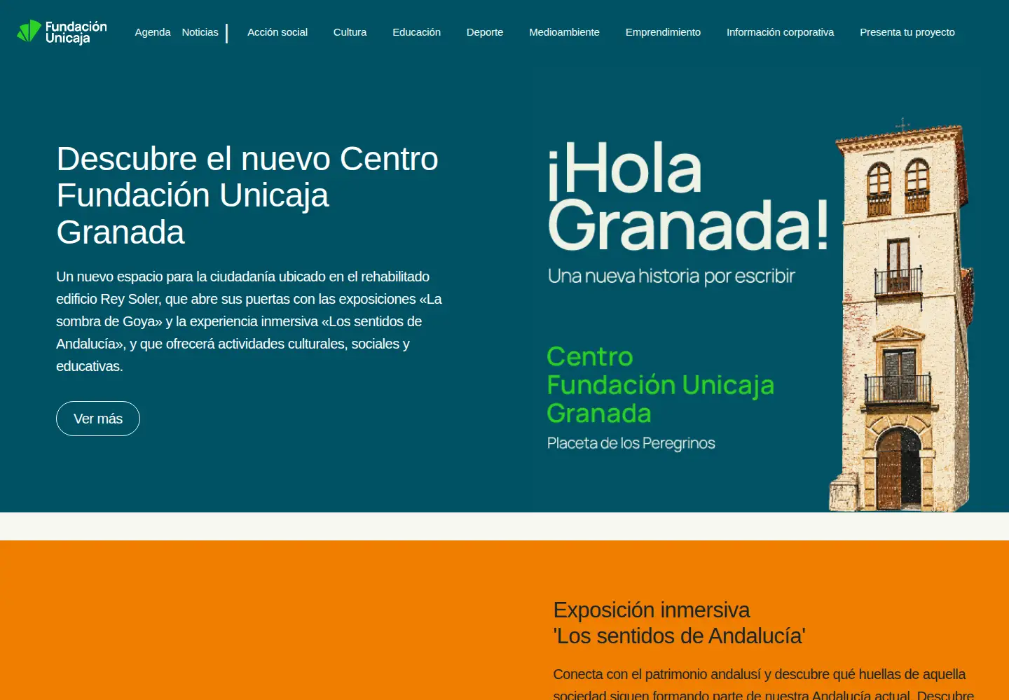 Captured homepage of fundacionunicaja.com in the current scan