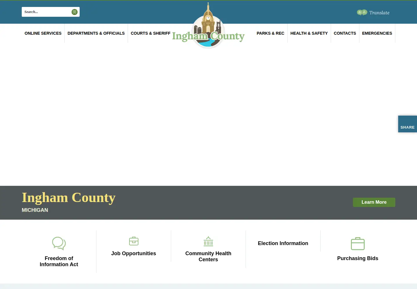 Screenshot of ingham.org