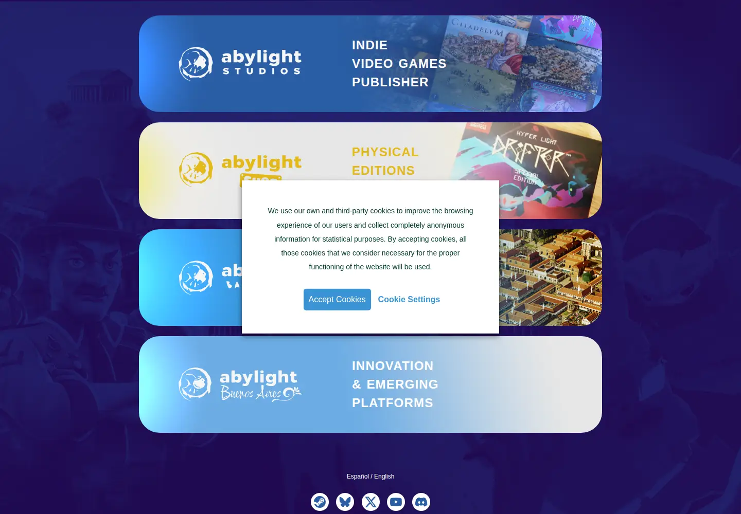 Screenshot of abylight.com