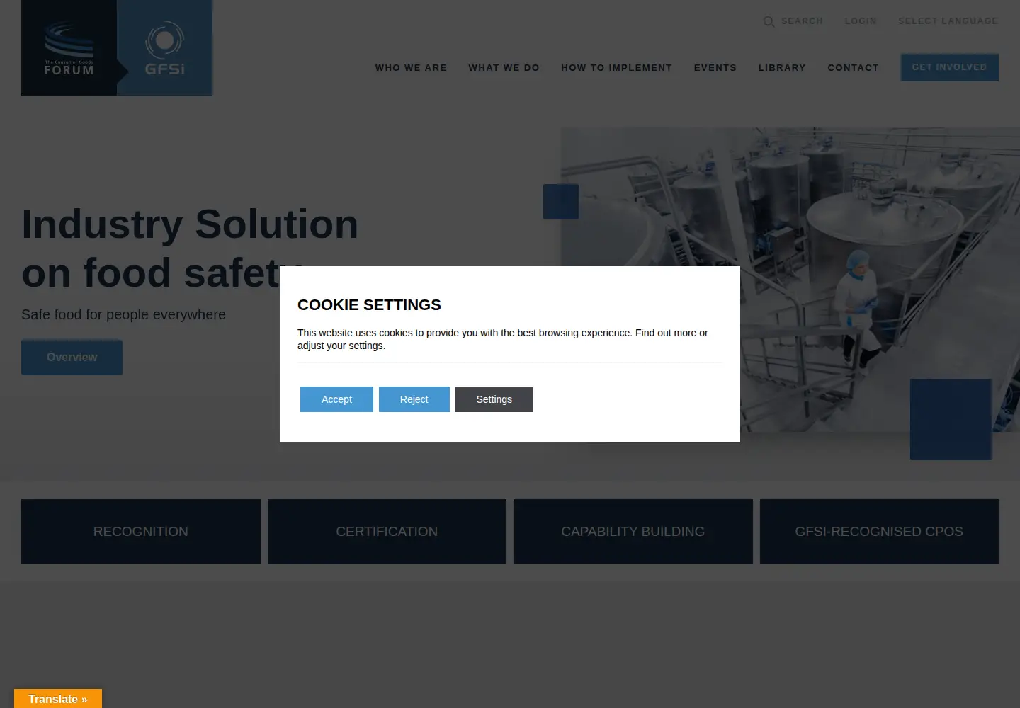 Screenshot of mygfsi.com