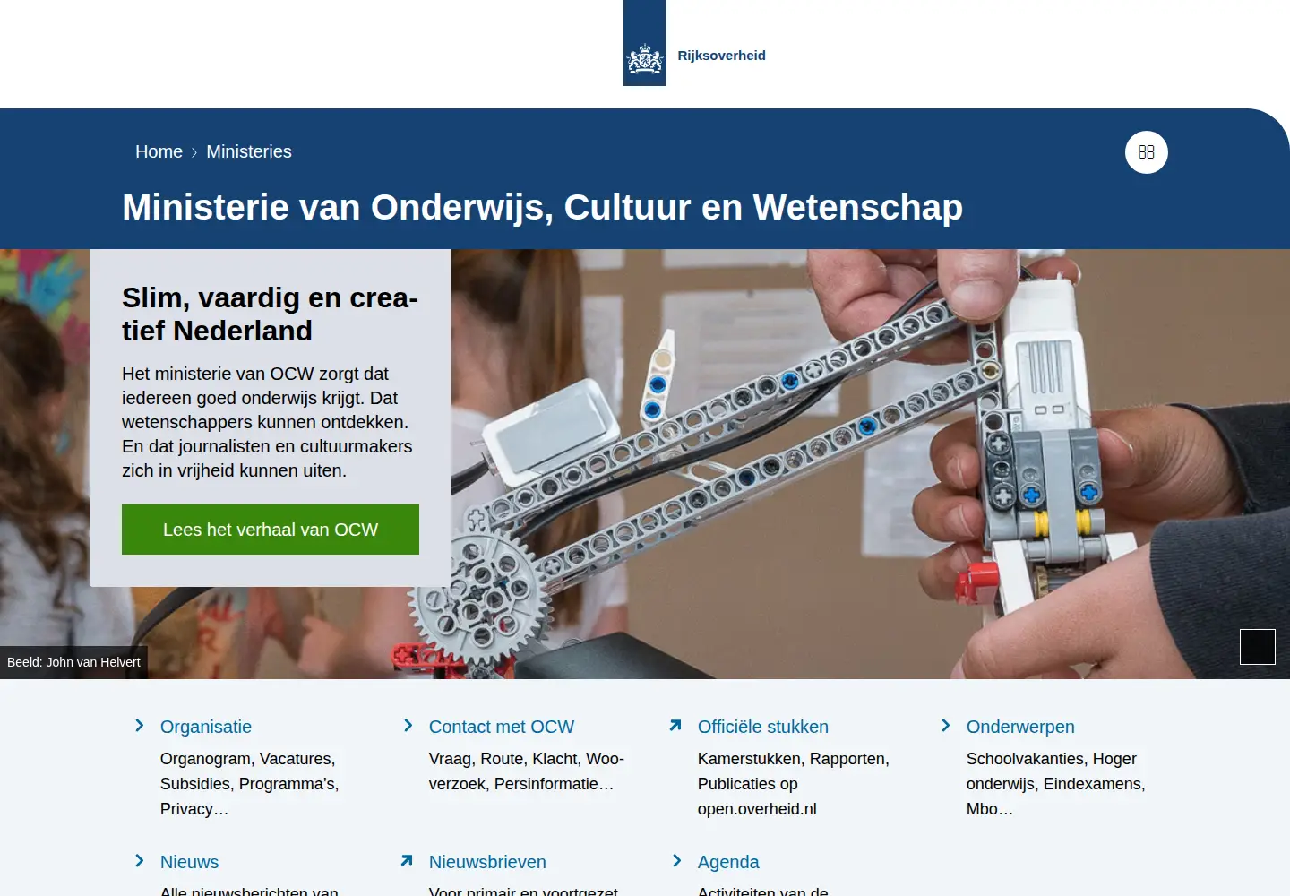 Captured homepage of minocw.nl in the current scan