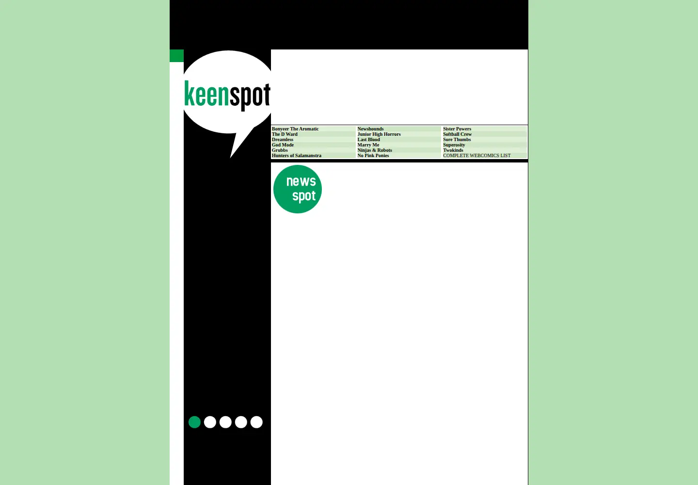 Screenshot of keenspot.com