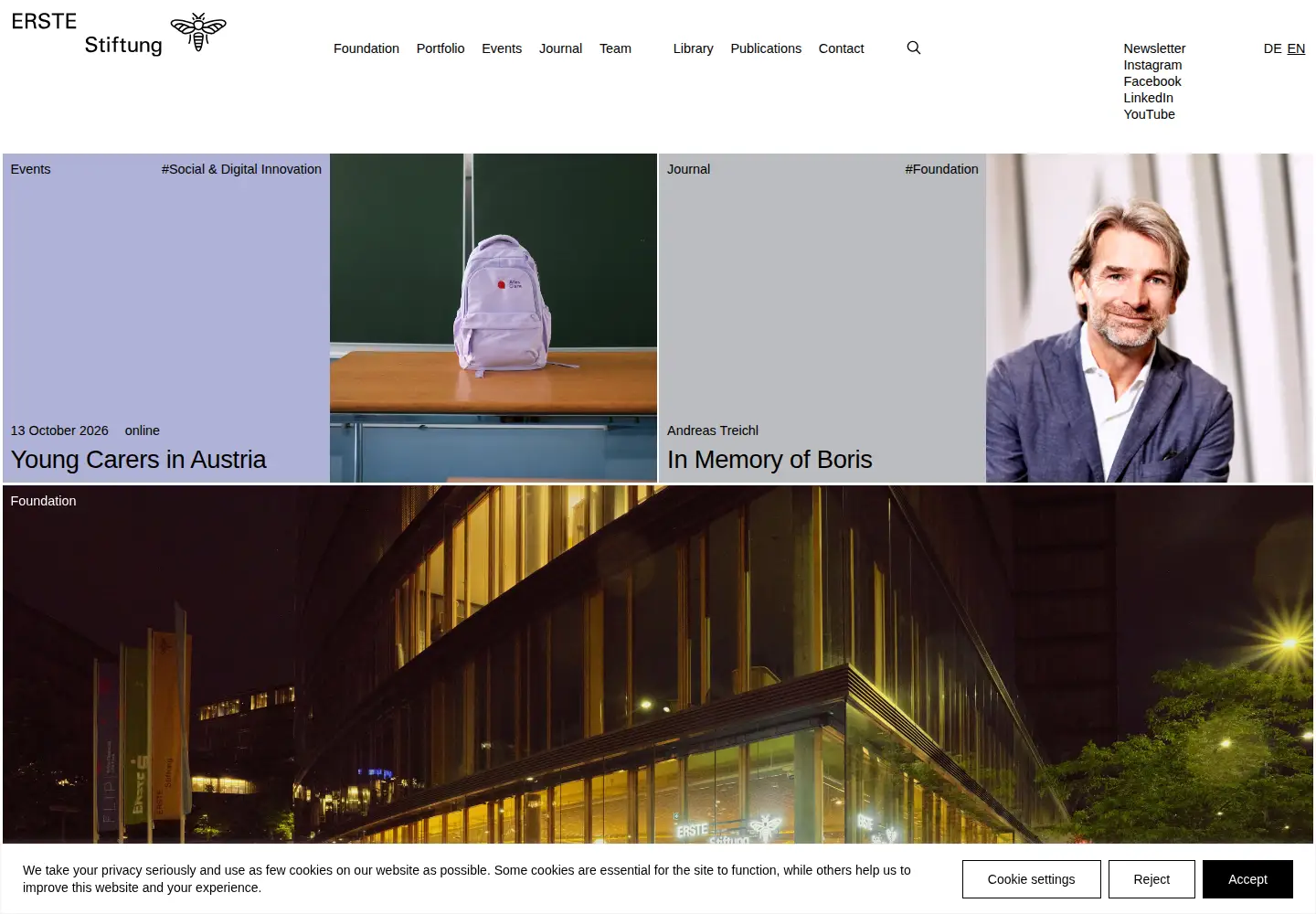 Screenshot of erstestiftung.org