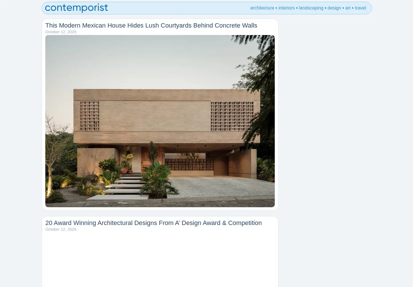 Screenshot of contemporist.com