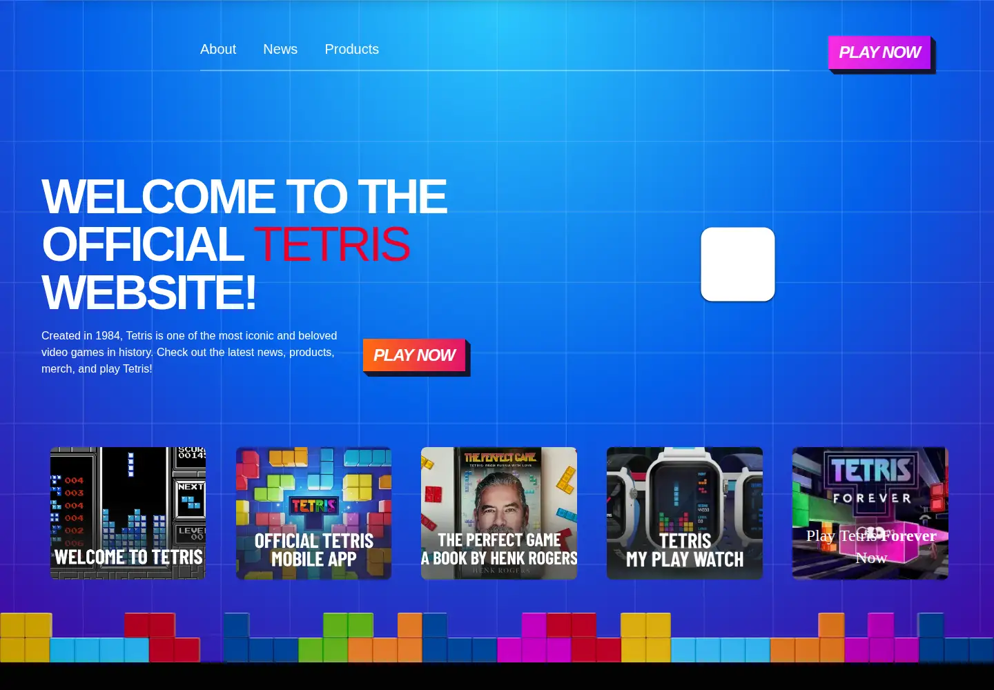 Screenshot of tetris.com