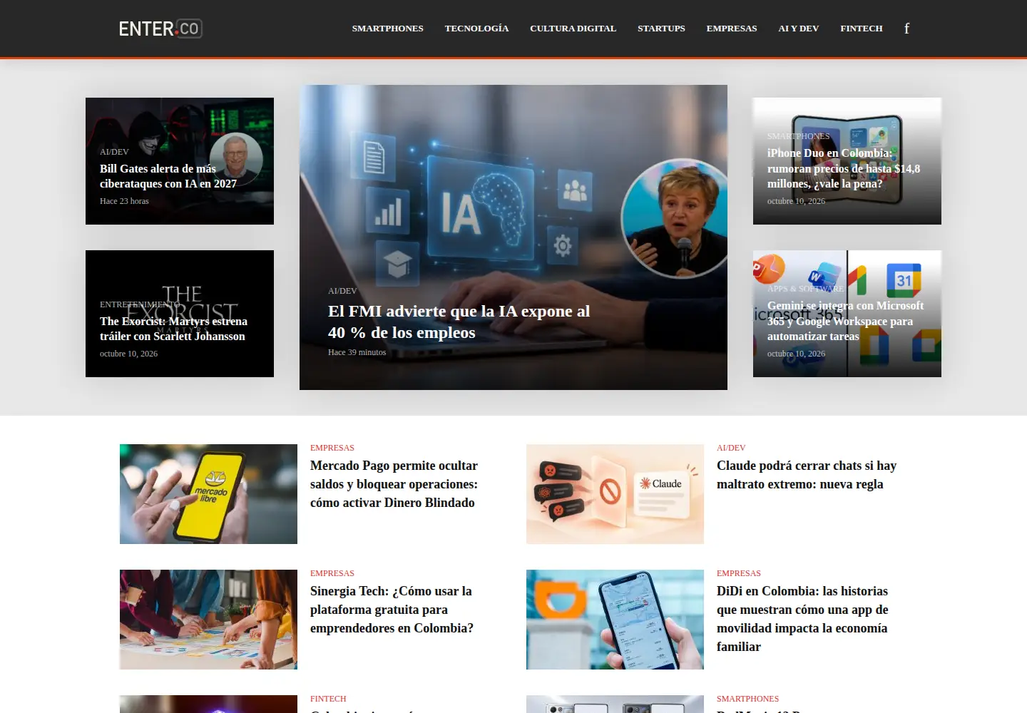 Screenshot of enter.co