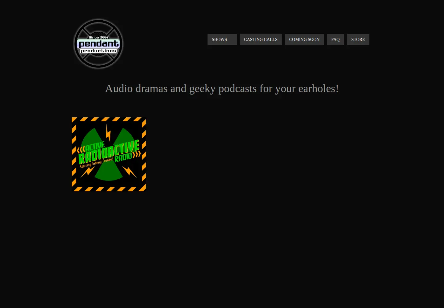 Screenshot of pendantaudio.com