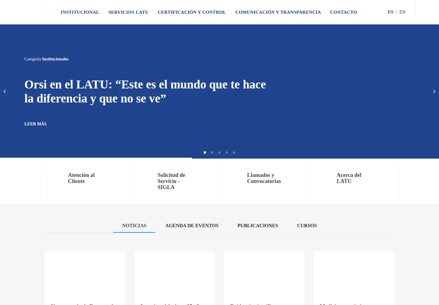 Screenshot of latu.org.uy