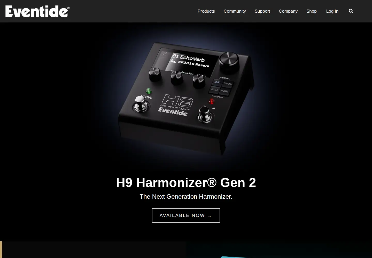 Screenshot of eventideaudio.com