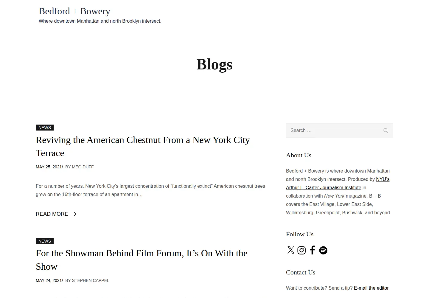 Screenshot of bedfordandbowery.com