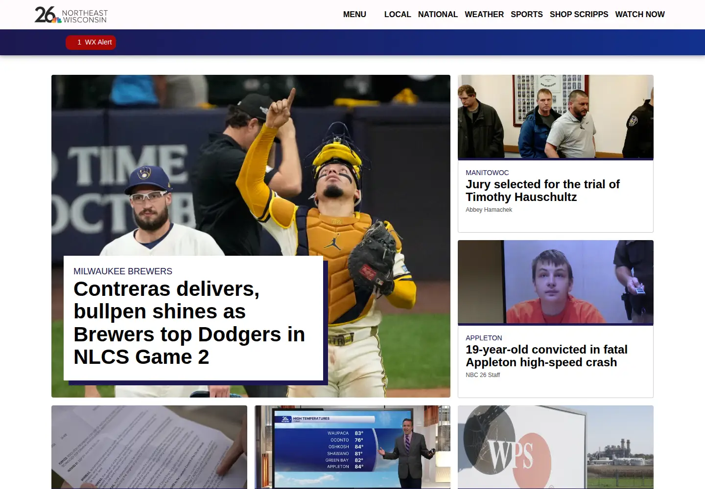 Screenshot of nbc26.com