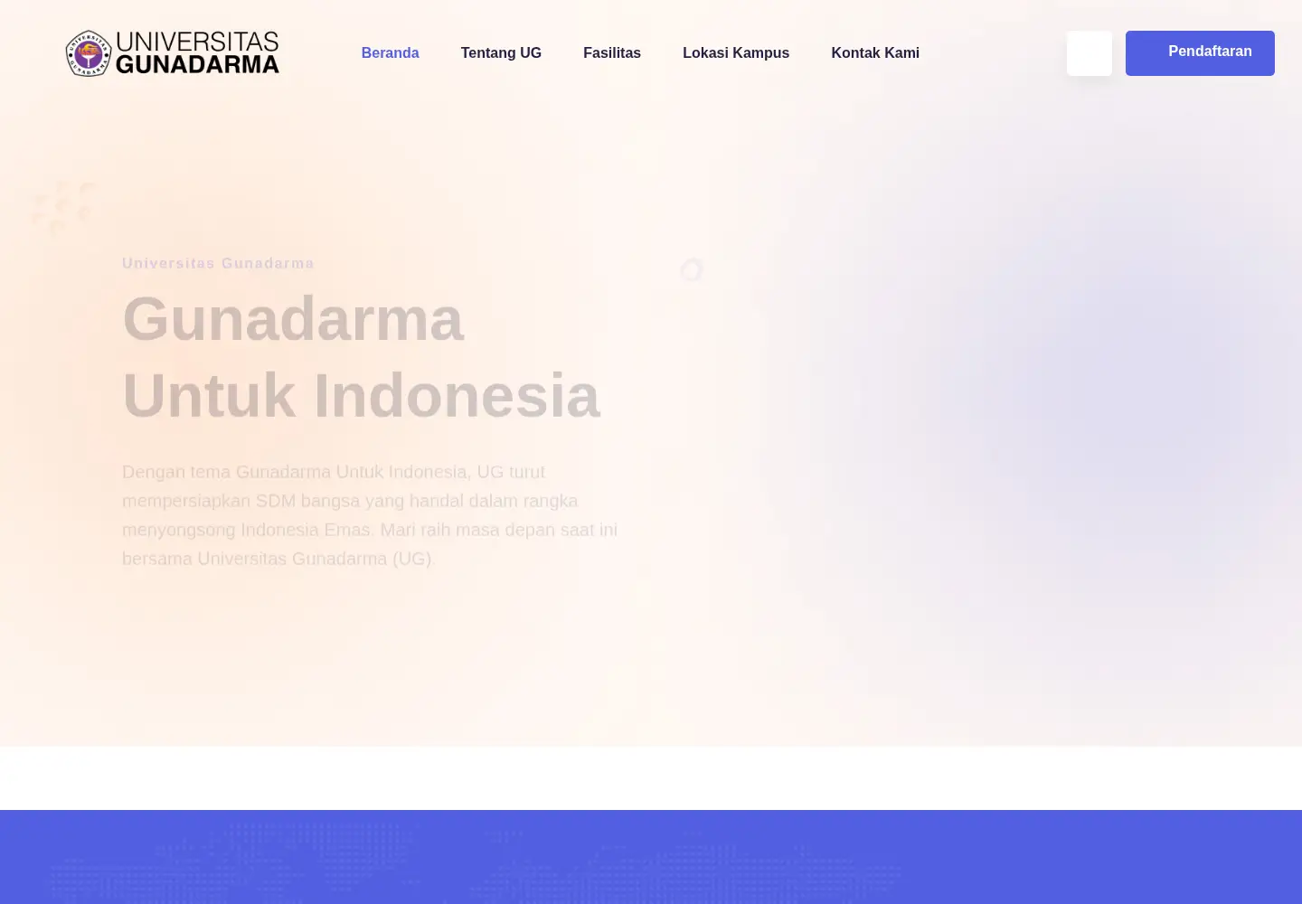 Screenshot of gunadarma.ac.id