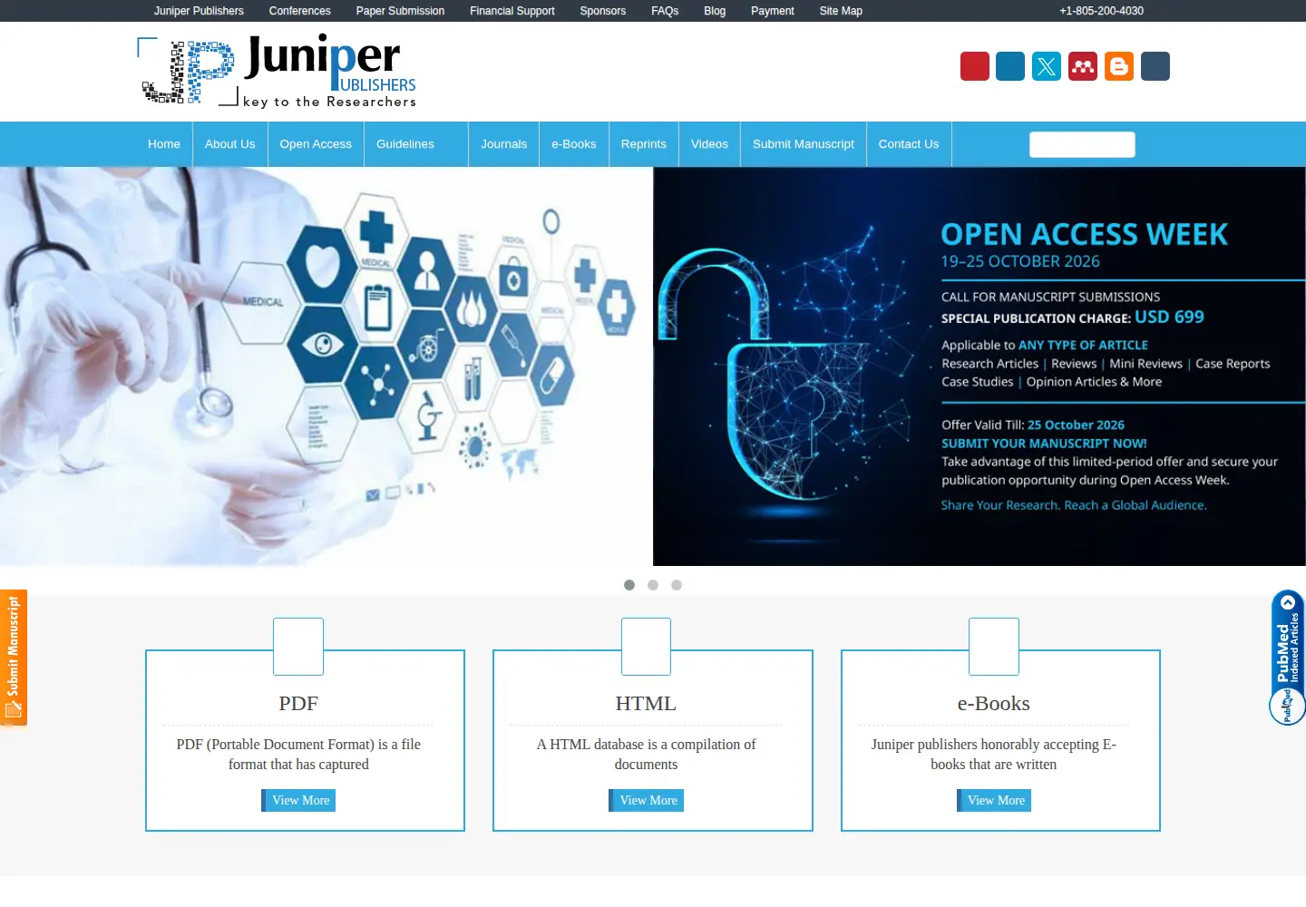 Screenshot of juniperpublishers.com