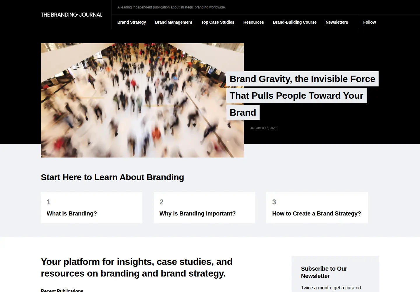 Screenshot of thebrandingjournal.com