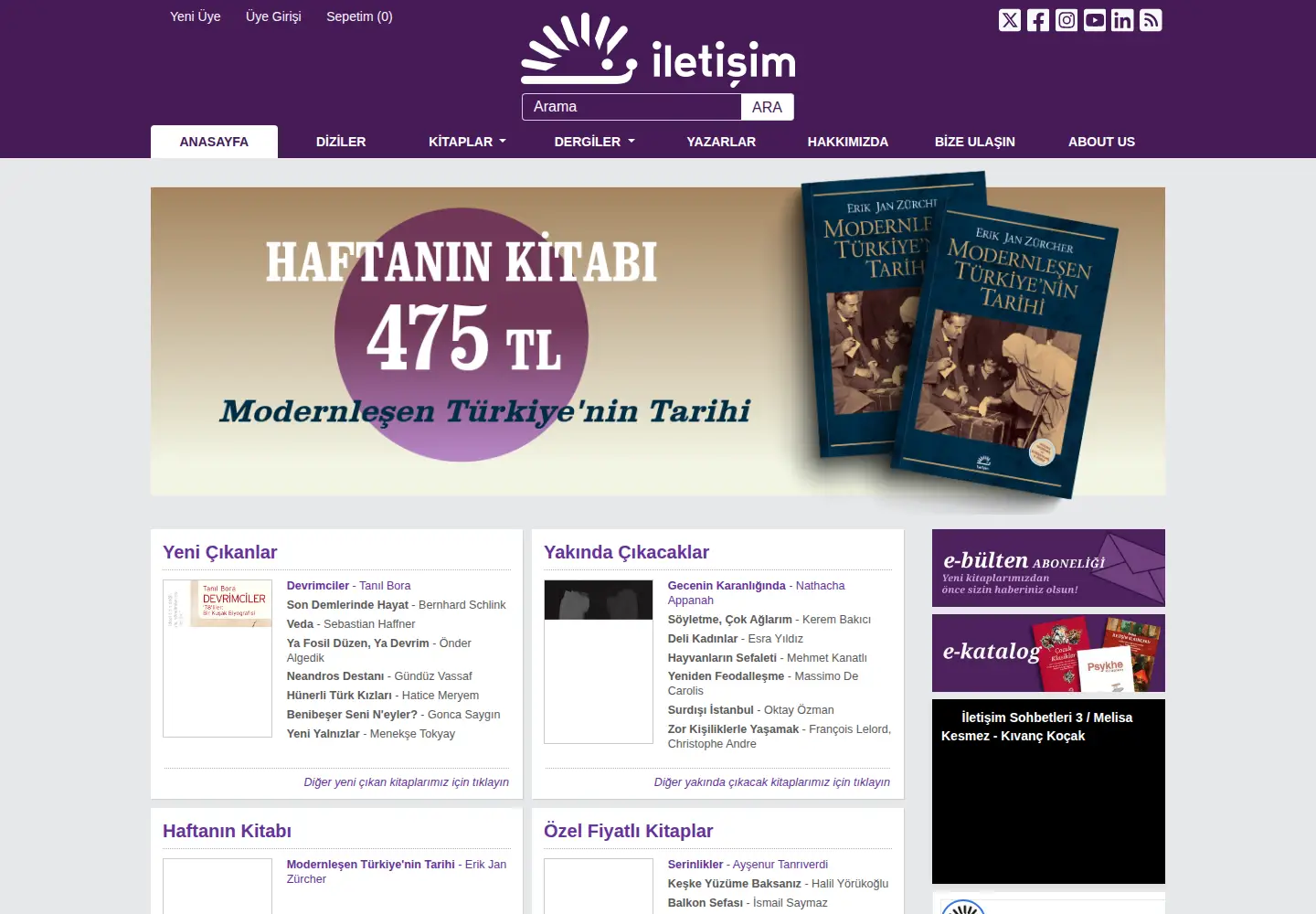 Captured homepage of iletisim.com.tr in the current scan