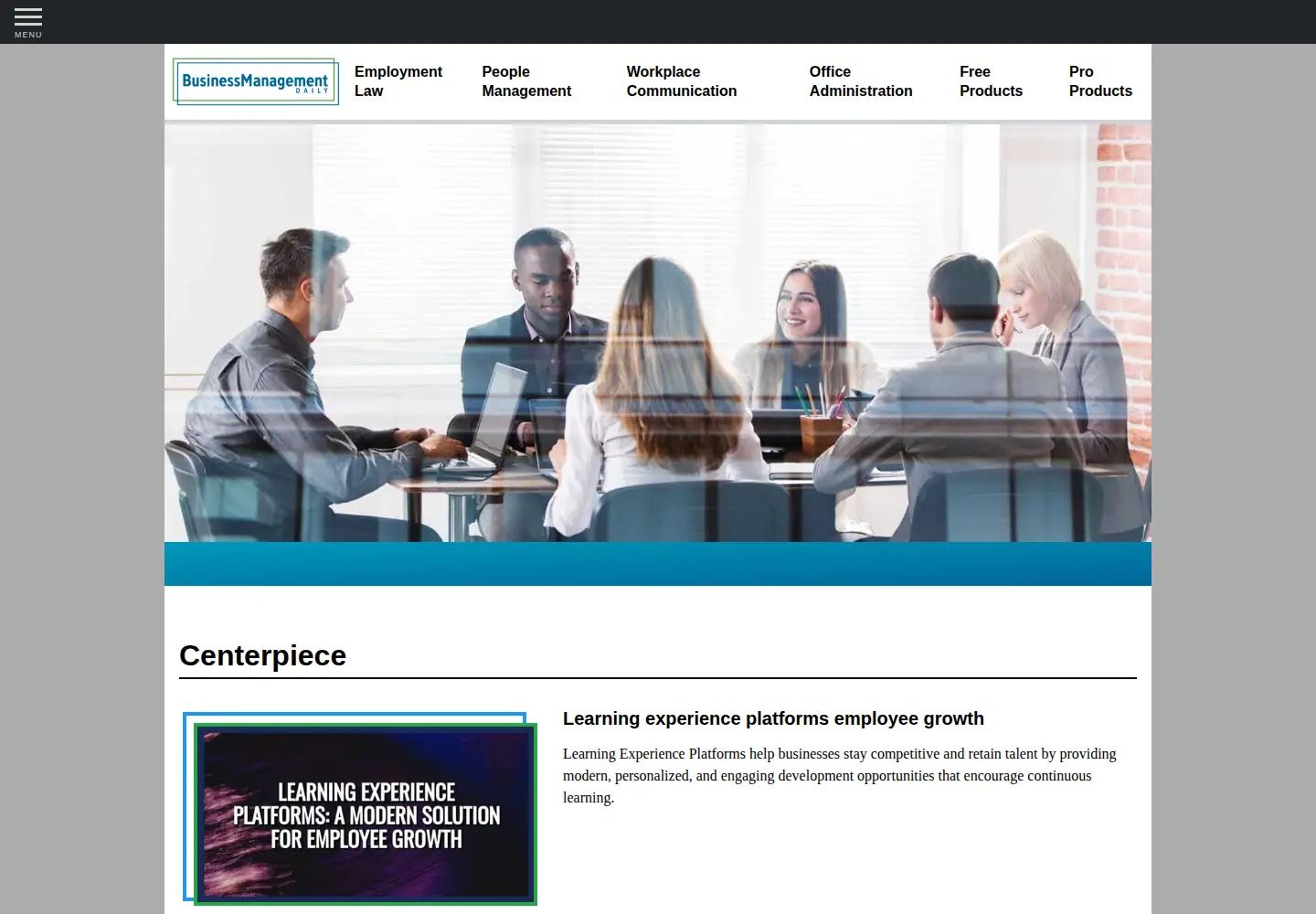 Screenshot of businessmanagementdaily.com