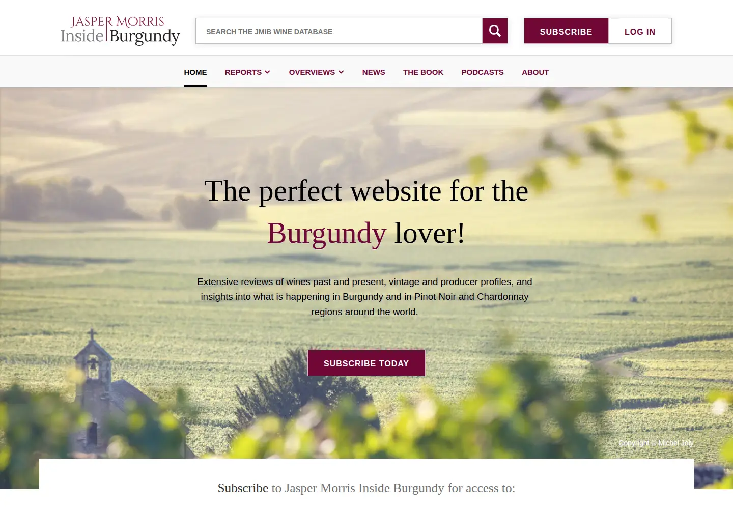 Screenshot of insideburgundy.com