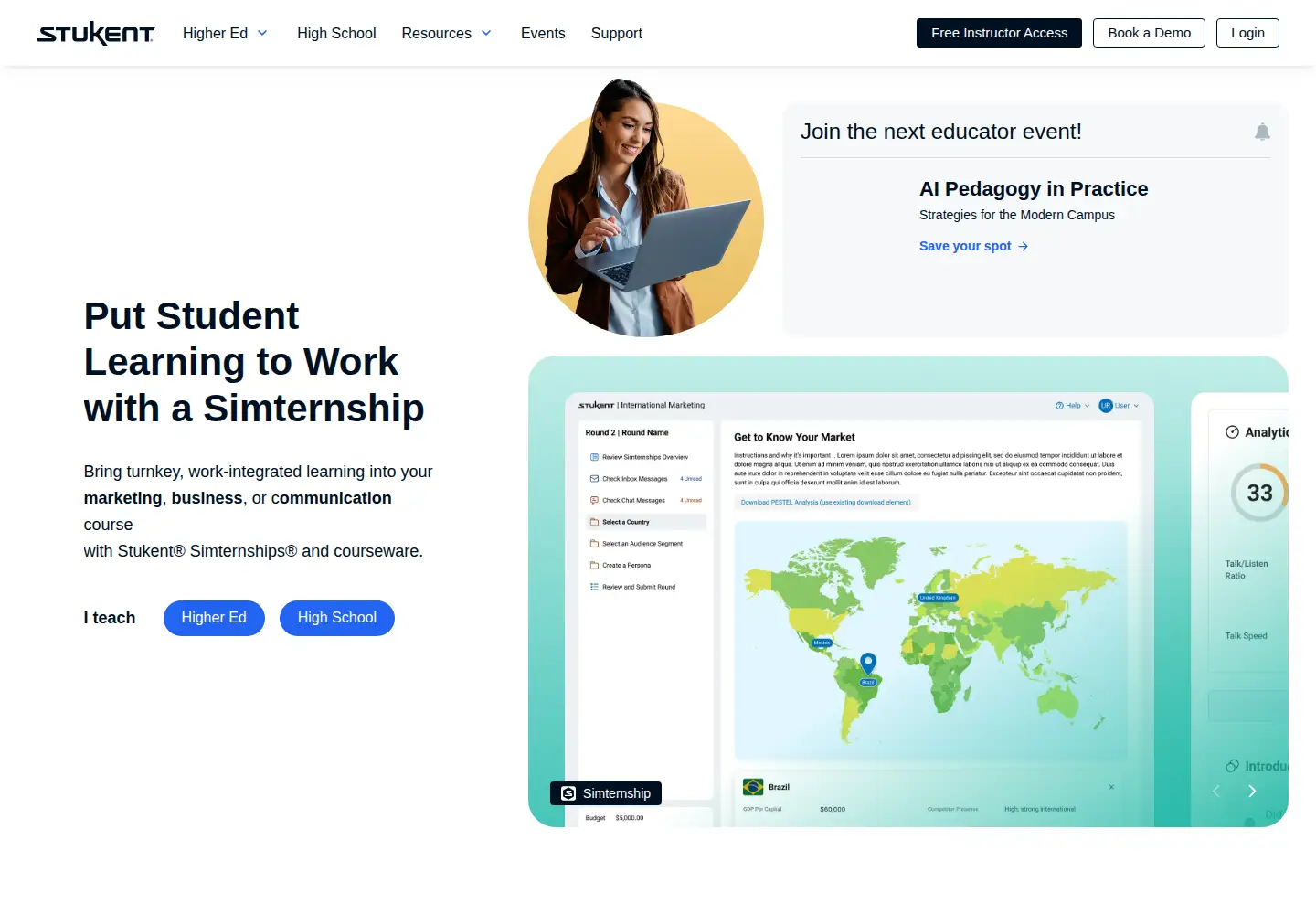 Screenshot of stukent.com