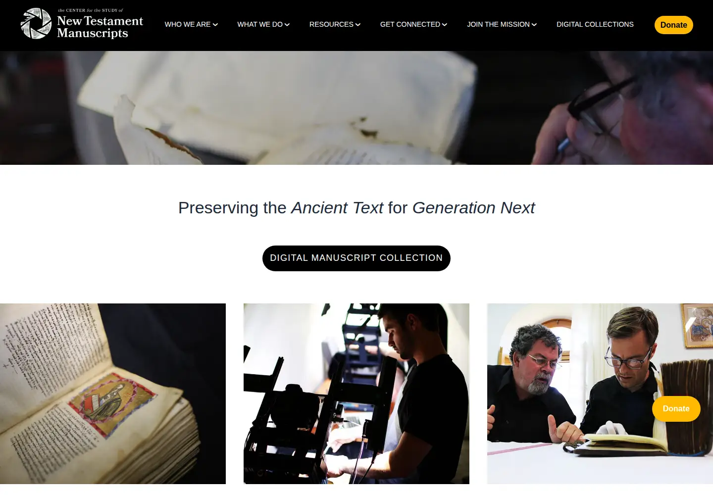 Captured homepage of csntm.org in the current scan
