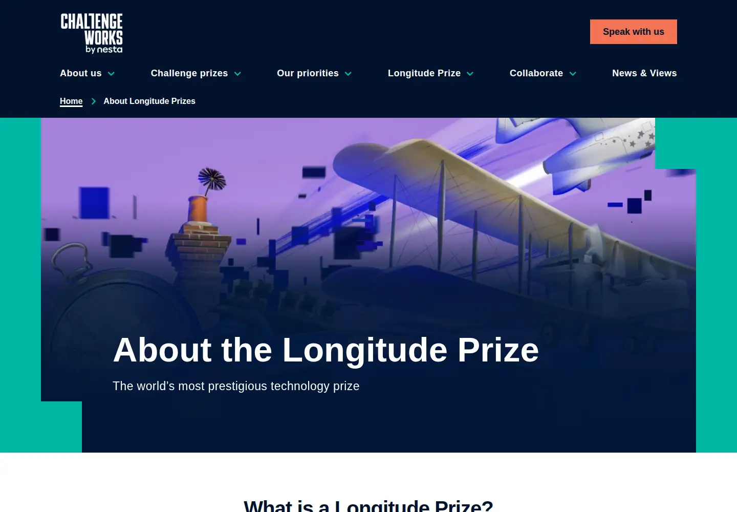 Screenshot of longitudeprize.org