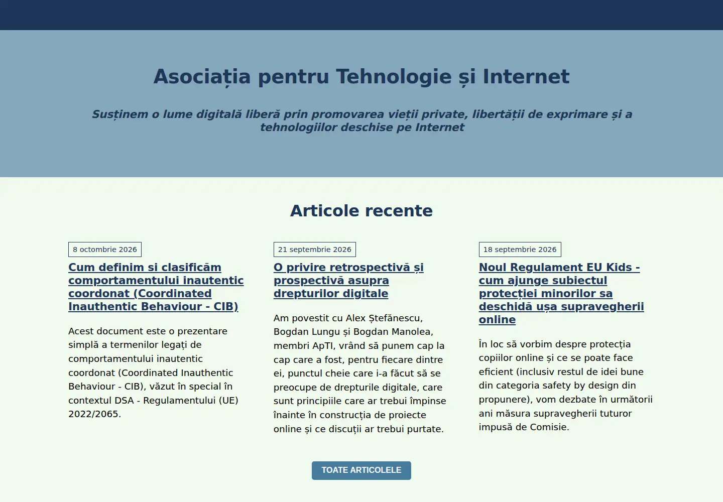 Screenshot of apti.ro