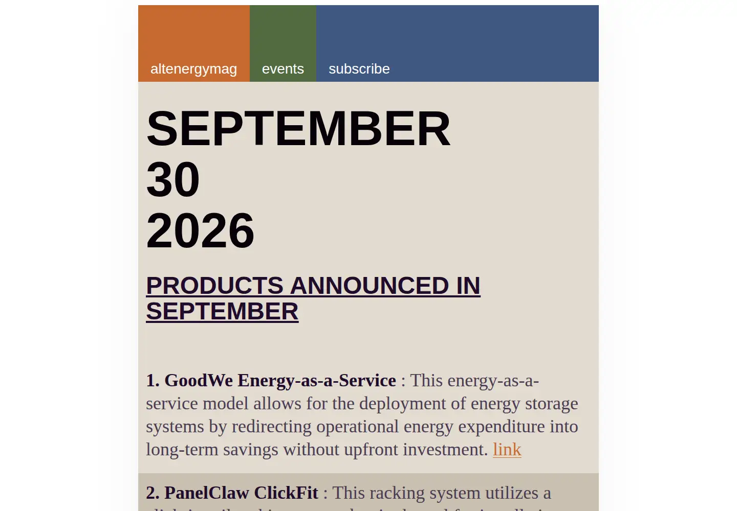 Screenshot of altenergymag.com