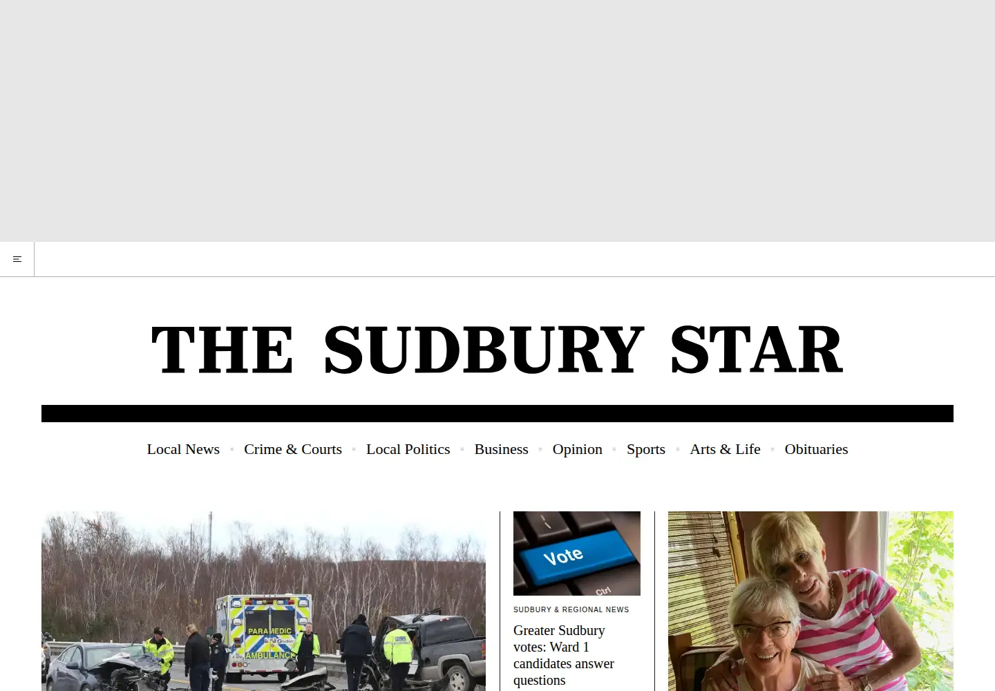 Screenshot of thesudburystar.com